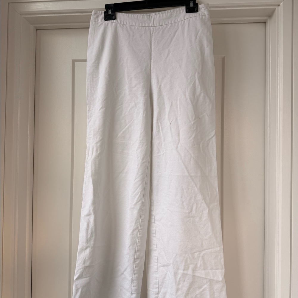White Wide-Leg Trousers
